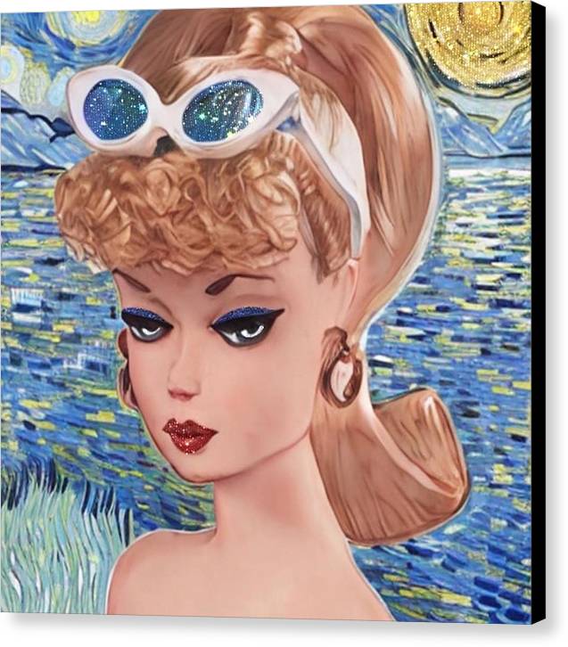 Starry Night BarBie - Canvas Print