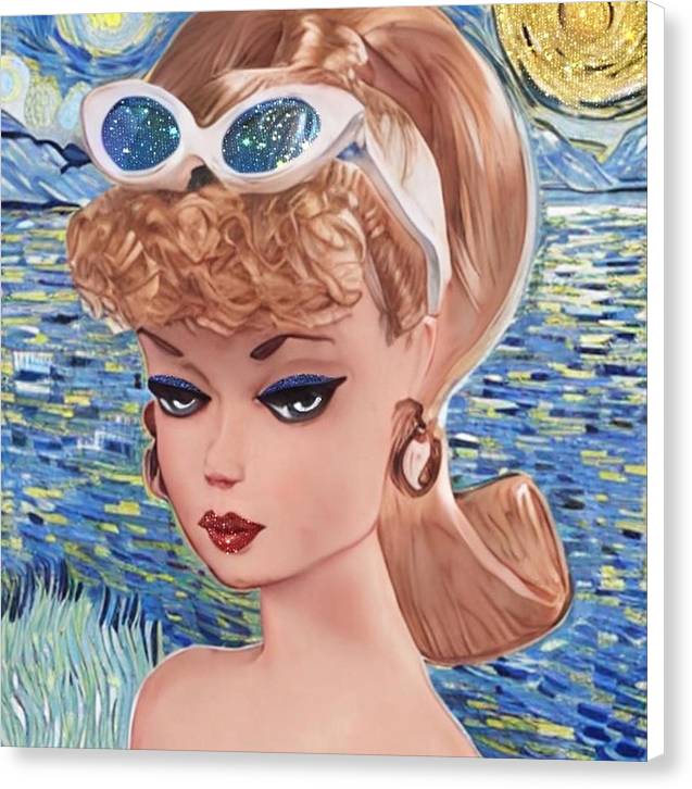 Starry Night BarBie - Canvas Print