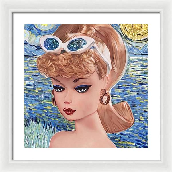 Starry Night BarBie - Framed Print
