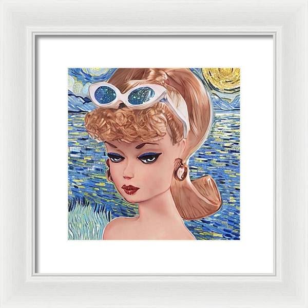 Starry Night BarBie - Framed Print