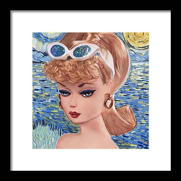Starry Night BarBie - Framed Print