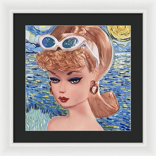 Starry Night BarBie - Framed Print