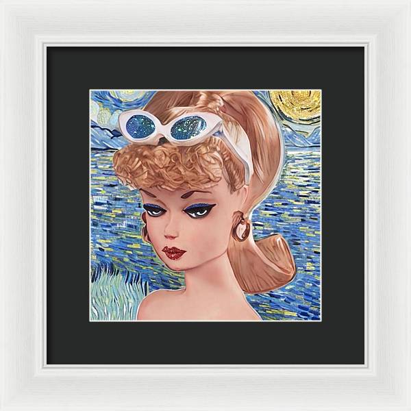 Starry Night BarBie - Framed Print