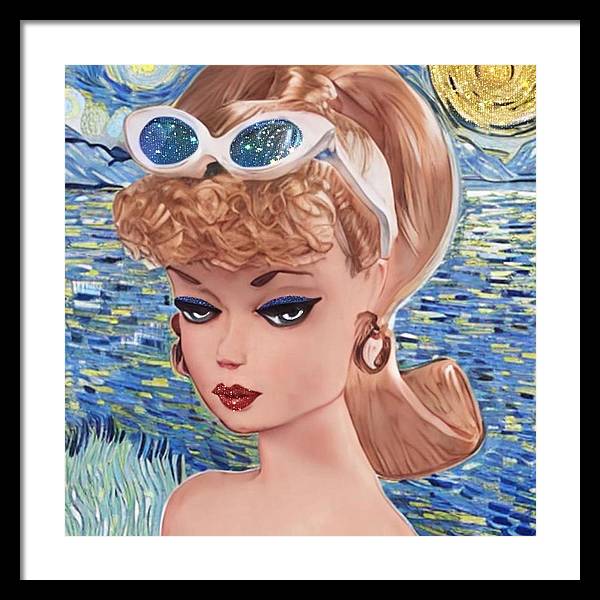 Starry Night BarBie - Framed Print