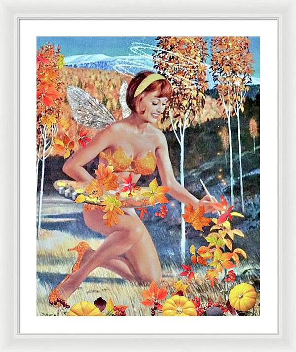 The Autumn Fairy - Framed Print