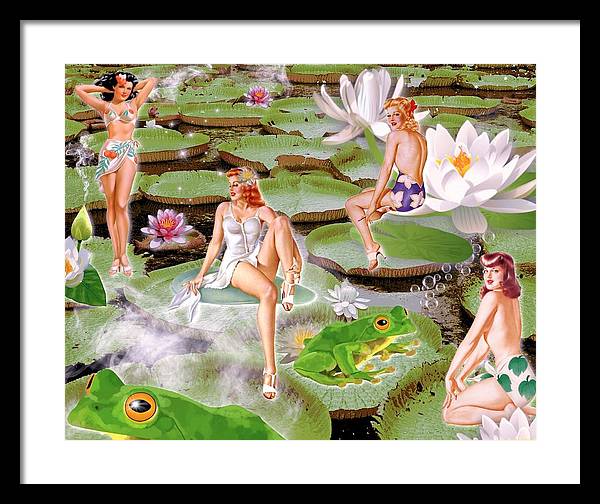 The Lily Pad Girls - Framed Print