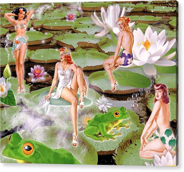 The Lily Pad Girls - Acrylic Print