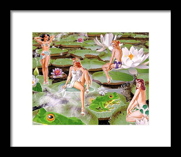 The Lily Pad Girls - Framed Print