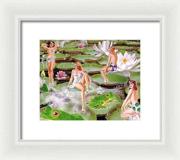 The Lily Pad Girls - Framed Print