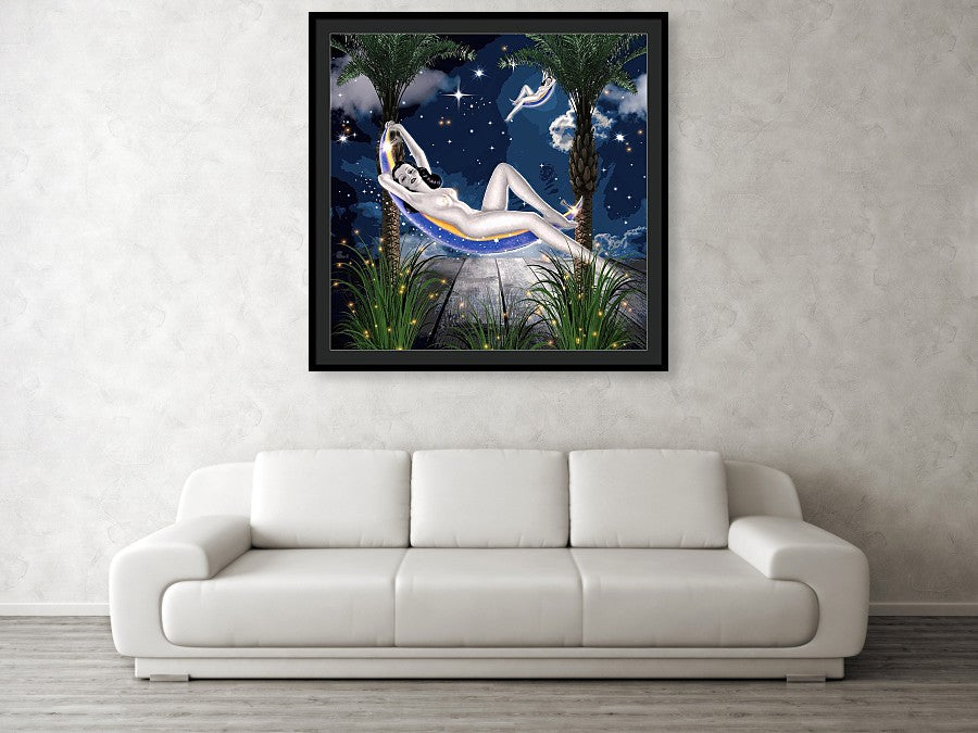 The Nude Moon Phase - Framed Print