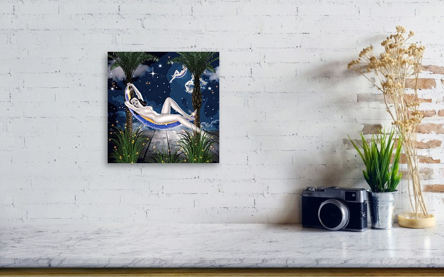 The Nude Moon Phase - Metal Print