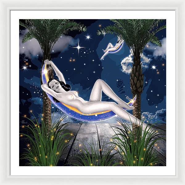 The Nude Moon Phase - Framed Print
