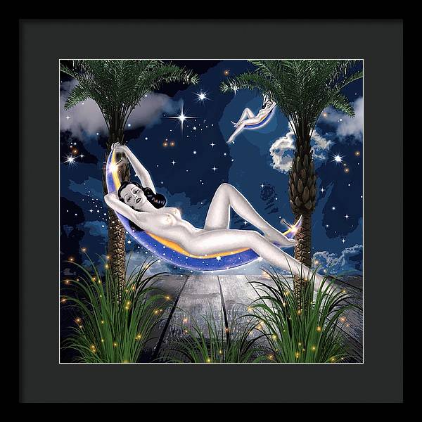 The Nude Moon Phase - Framed Print