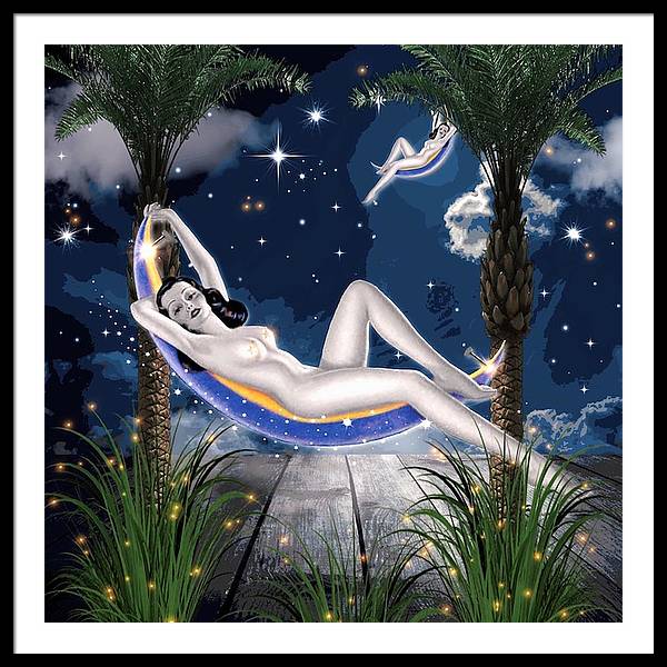 The Nude Moon Phase - Framed Print