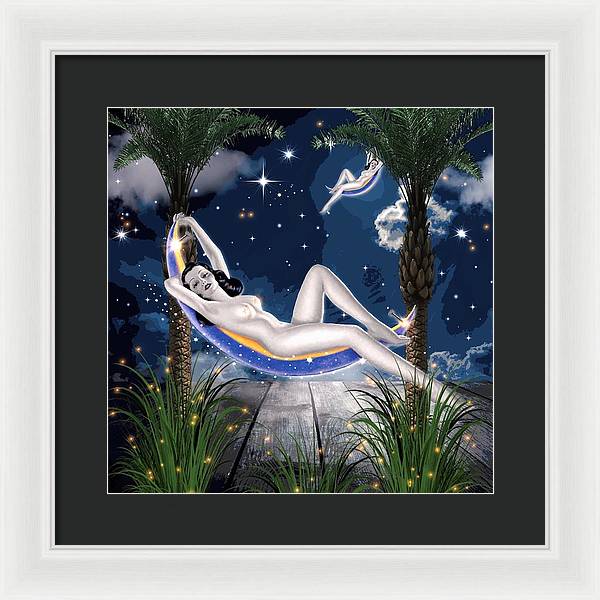 The Nude Moon Phase - Framed Print