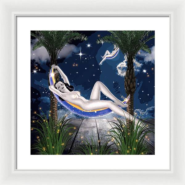 The Nude Moon Phase - Framed Print