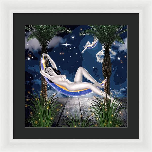 The Nude Moon Phase - Framed Print