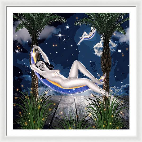 The Nude Moon Phase - Framed Print