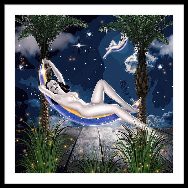 The Nude Moon Phase - Framed Print