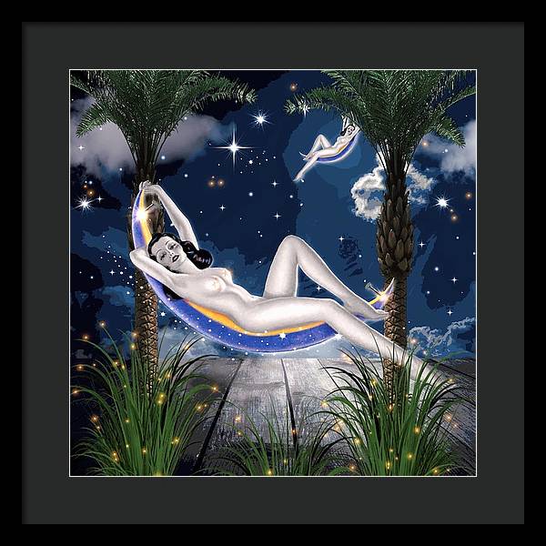 The Nude Moon Phase - Framed Print