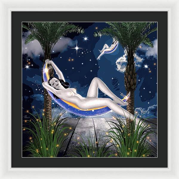 The Nude Moon Phase - Framed Print
