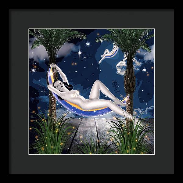 The Nude Moon Phase - Framed Print