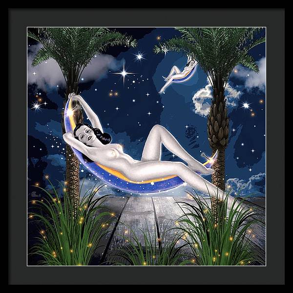 The Nude Moon Phase - Framed Print