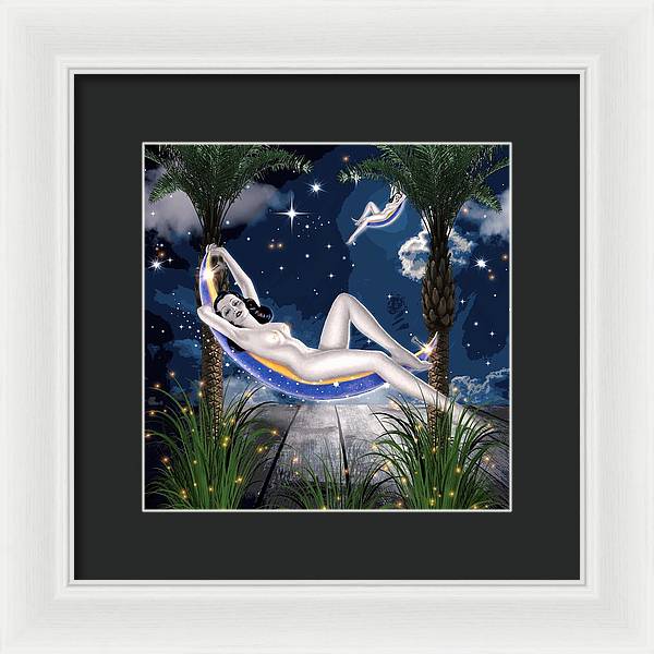 The Nude Moon Phase - Framed Print