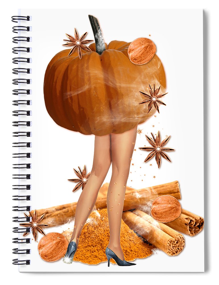 The Pumpkin Spice Girl - Autumn Theme Spiral Notebook