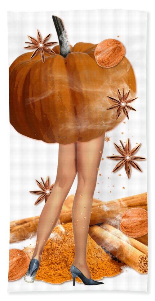 The Pumpkin Spice Girl - Autumn-Theme Beach Towel