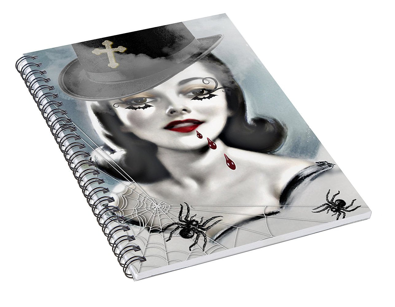 The Vampiress - Halloween Spiral Notebook