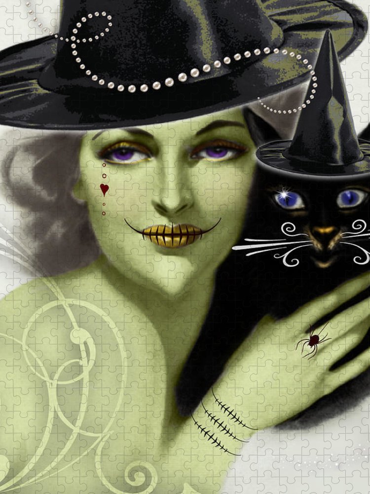 The Witch and Mr. Whiskers - Halloween Puzzle