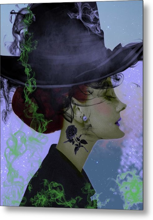 Witch Audrey - Halloween Metal Print