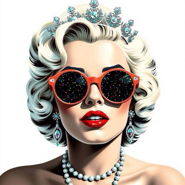 The Queen of Pop Art Musings - Square Art Print