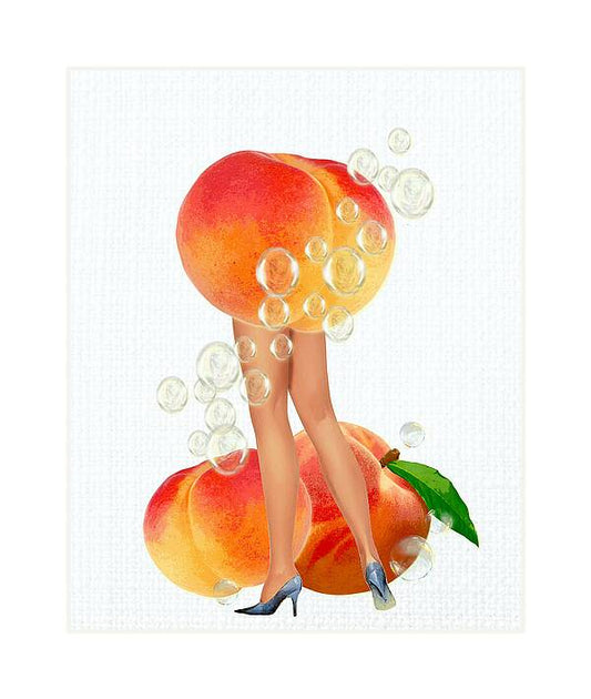 Just Peachie (Paper Texture) -  Vertical Art Print