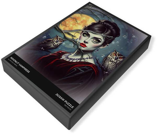 Moonlit Vampiress - Halloween Jigsaw Puzzle