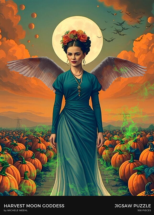 Harvest Moon Goddess - Halloween Jigsaw Puzzle