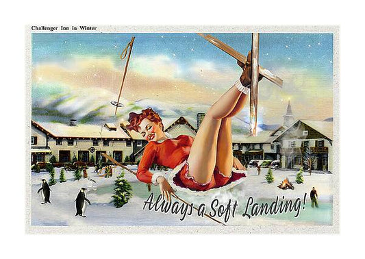 “Always A Soft Landing” postcard - Horizontal Art Print