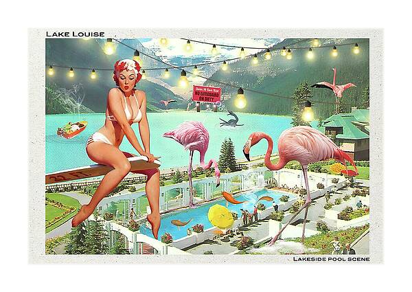 “Greetings From Lake Louise” postcard - Horizontal Art Print