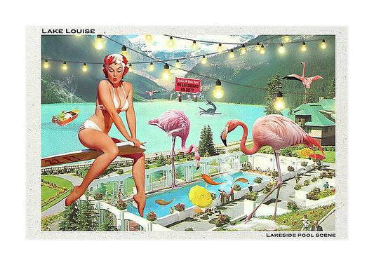 “Greetings From Lake Louise” postcard - Horizontal Art Print