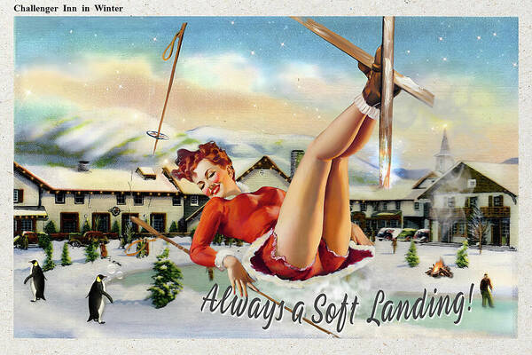 “Always A Soft Landing” postcard - Horizontal Art Print