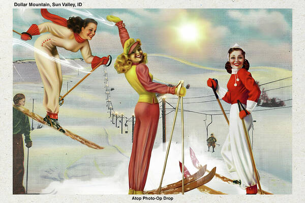 “Atop Photo-Op Drop” postcard - Horizontal Art Print