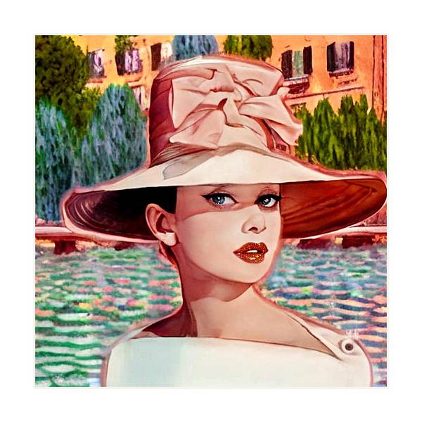 Audrey In Paris - Square Art Print