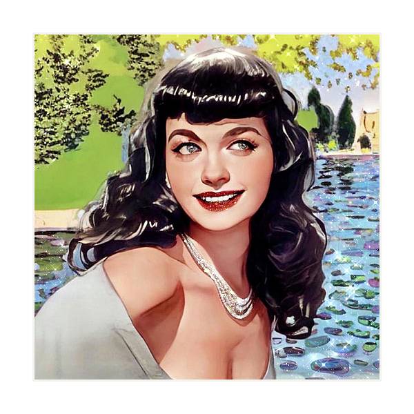 Bettie In Paris - Square Art Print