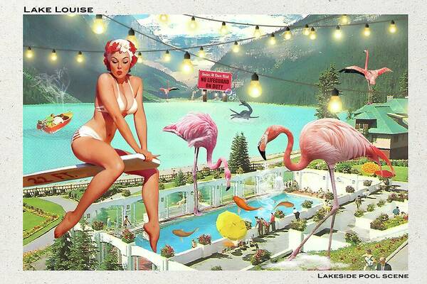 “Greetings From Lake Louise” postcard - Horizontal Art Print