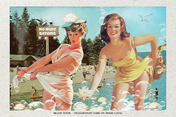 “Greetings From Lake Twanah” postcard - Horizontal Art Print
