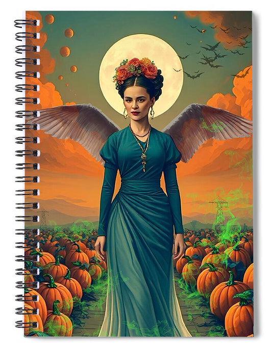 Harvest Moon Goddess - Halloween Spiral Notebook
