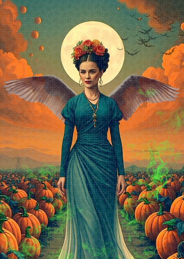 Harvest Moon Goddess - Halloween Jigsaw Puzzle