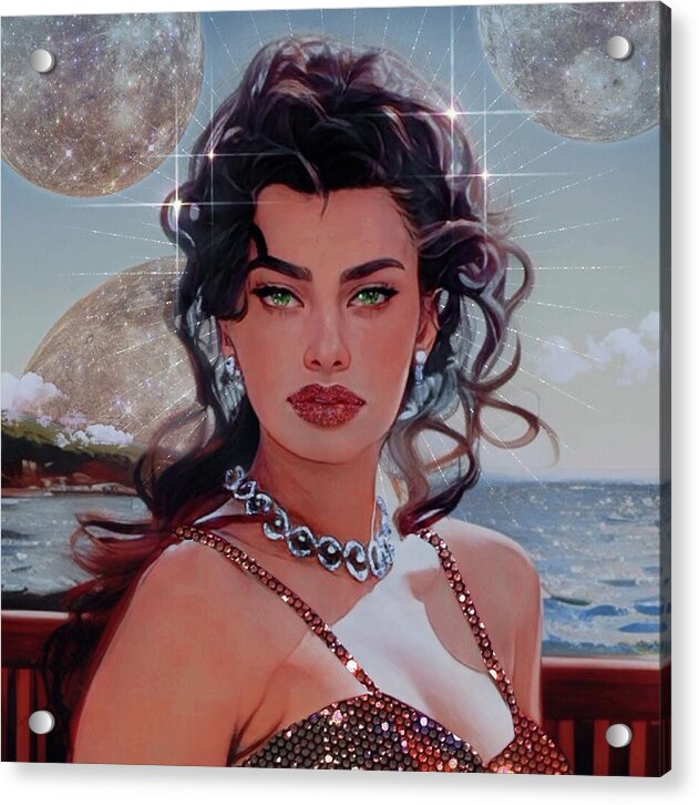 Luna And Her Moons - Acrylic Print