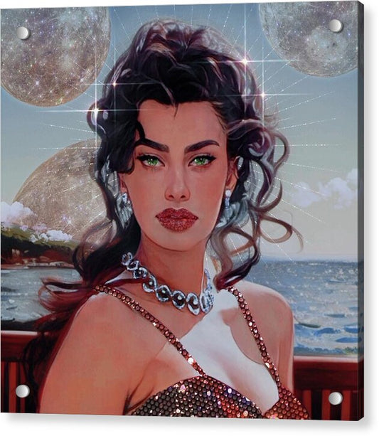 Luna And Her Moons - Acrylic Print